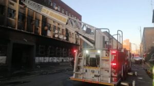 Fire in Johannesburg